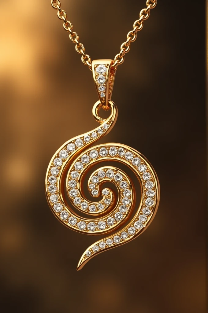 Naruto pendent gold and diamond