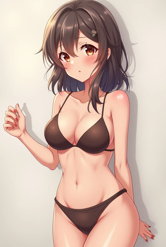 Cute anime girl naked with no bra or underwear