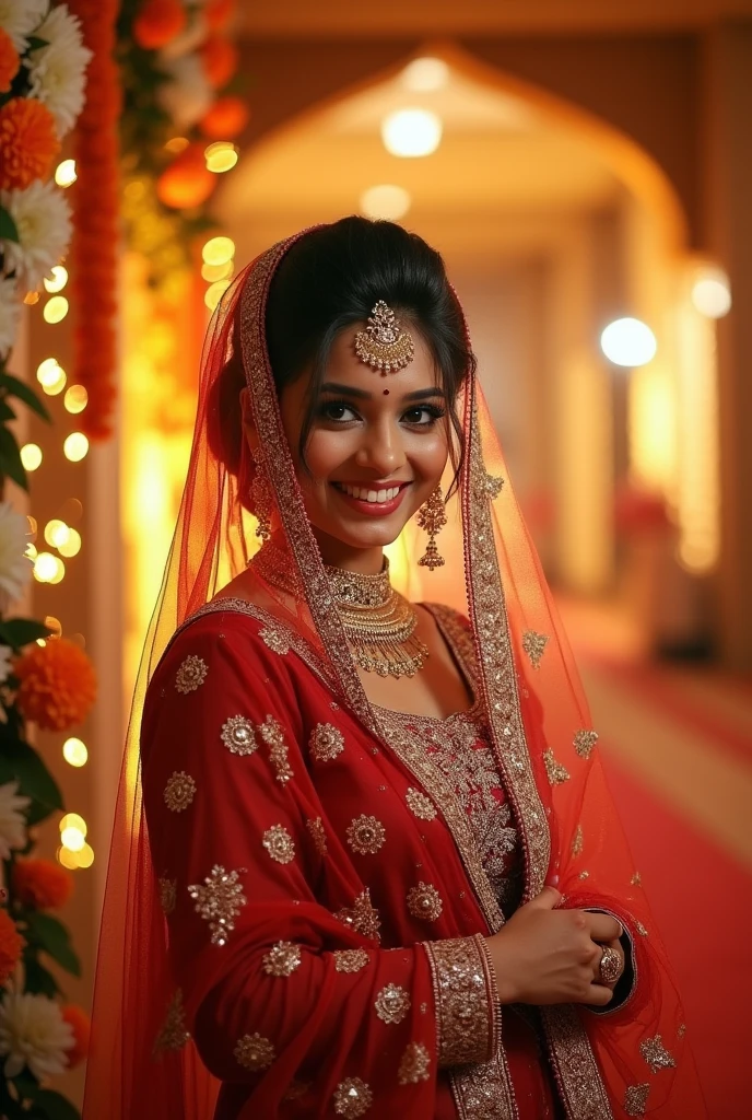 Bangladeshi bride dupatta hide face 