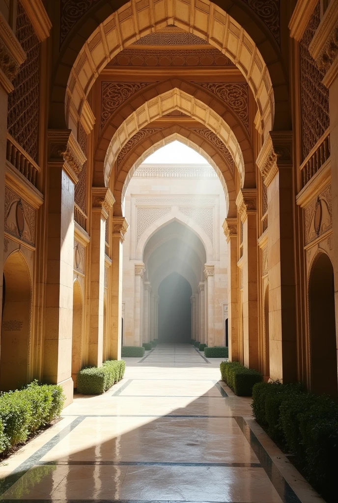 The design of the tombs of the unknown martyrs that shows the loftiness, power, greatness, reaching God, peace in the city of Yazd.