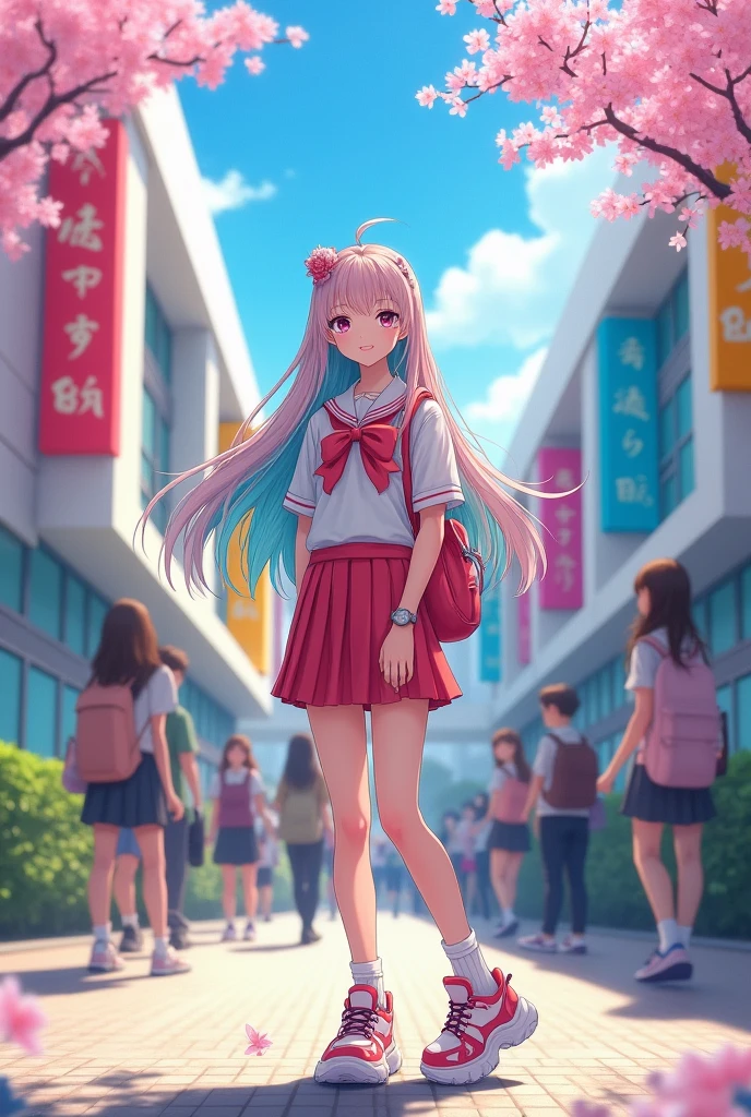 Create me a girl kpop, School that says Kim Highschool