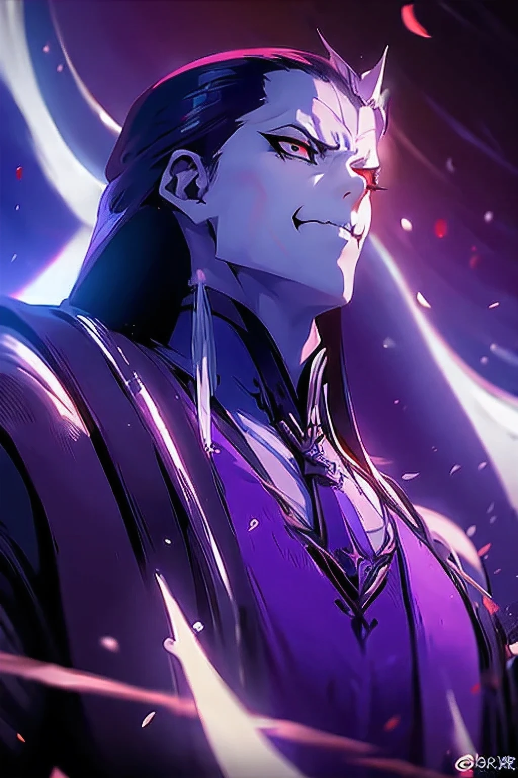 The anime OVERLORD, featuring the character Ainz Ooal Gown.