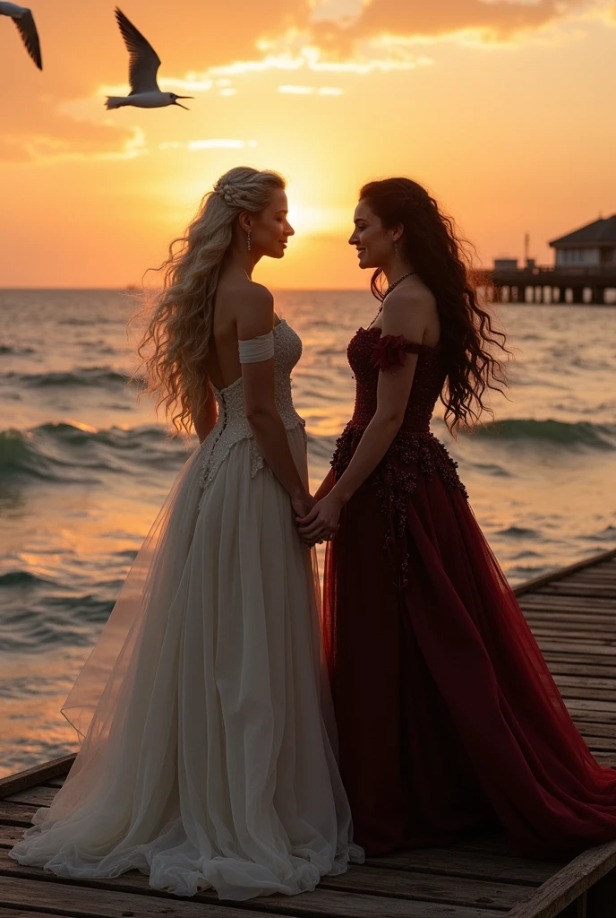 Viserra Targaryen played by the actress, Valentina Zenere And Laena Velaryon, They both walked along a pier. 
"Fire & Blood"
