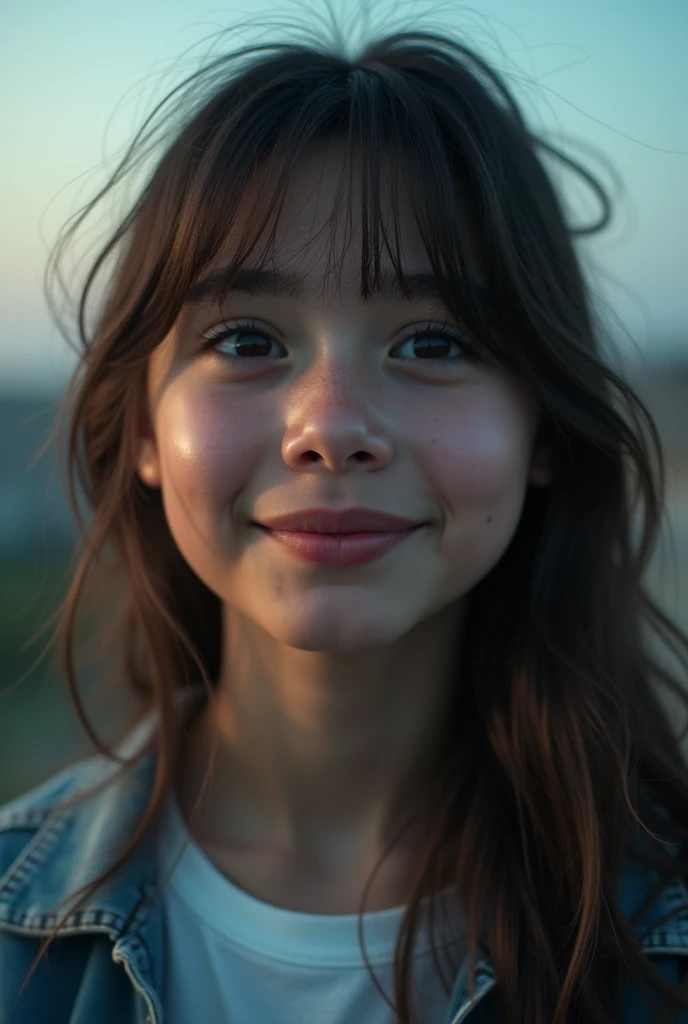 étail :
• Personnage : L’adolescente est en train de pleurer beaucoup , mais elle a un sourire triste. Ses yeux sont très expressifs, reflétant une profonde émotion.
