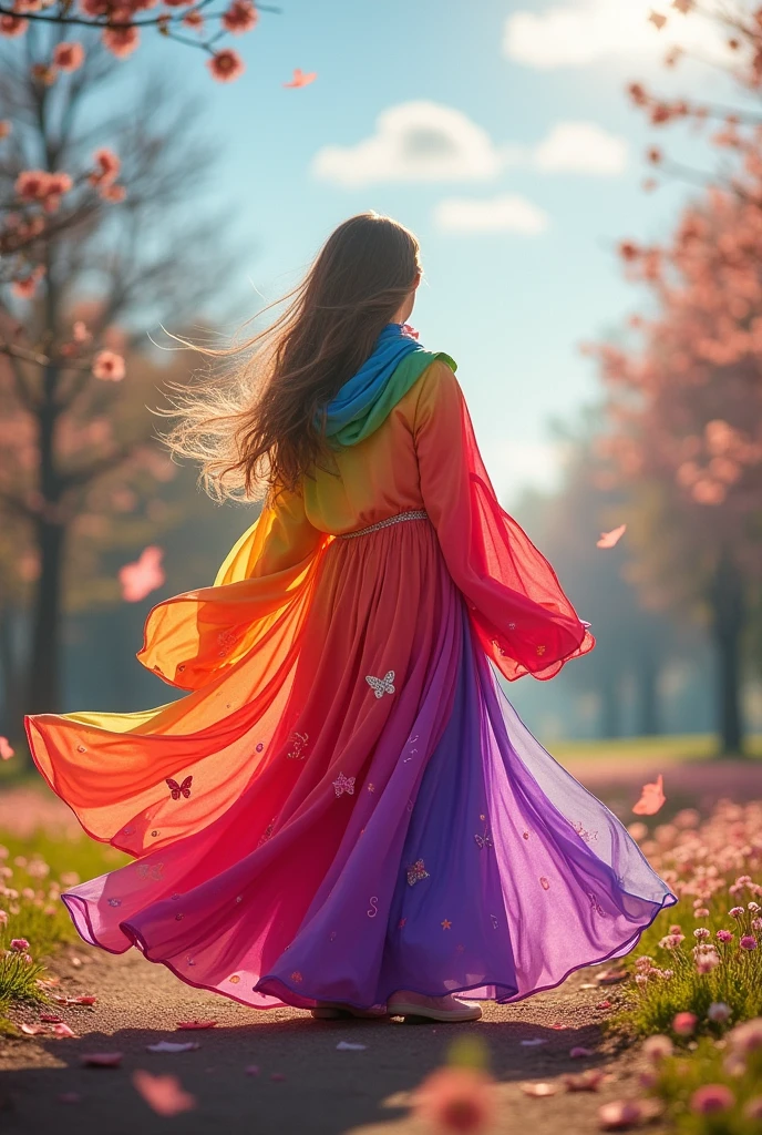 Rainbow coat outline