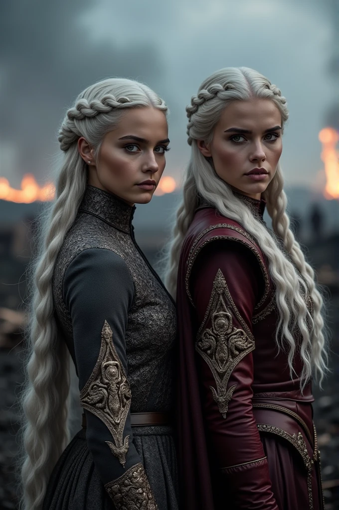 Viserra Targaryen played by the actress, Valentina Zenere and Rhaenyra Targaryen, played by actress Emma D'Arcy "Fire & Blood"