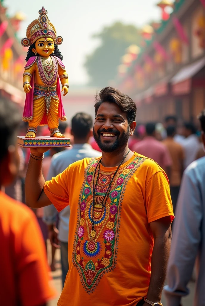 A man hog sree Jagannath which t shirt printed on Ashwin 
