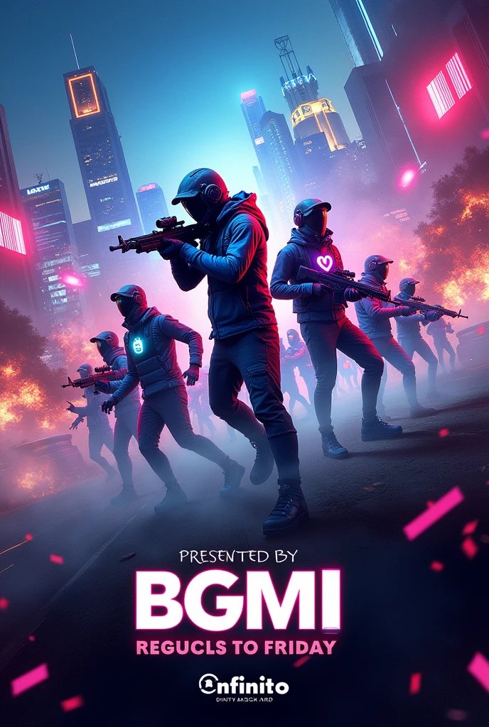 Bgmi esports poster presented by infinito