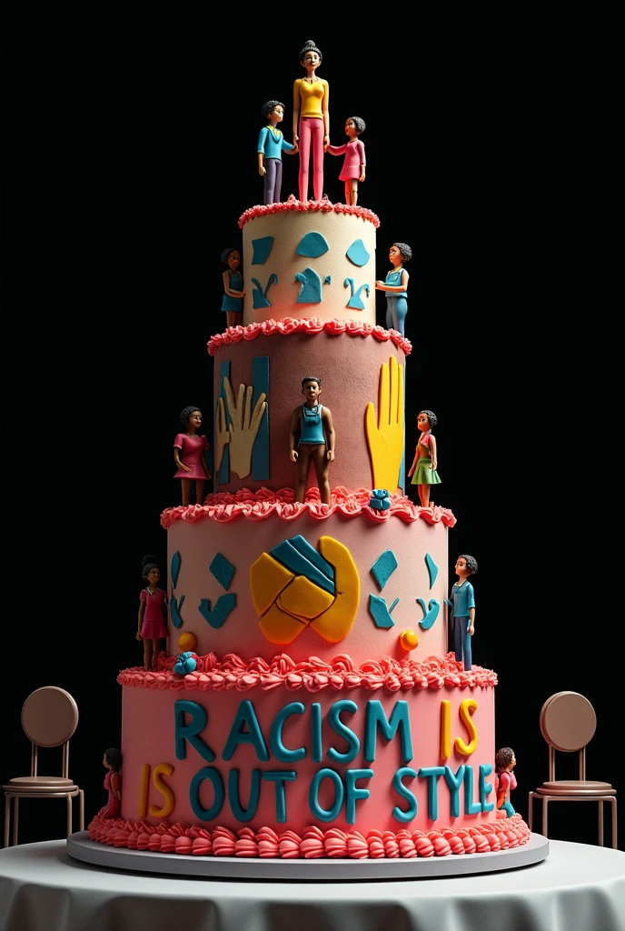 Generate birthday cake that for racist people