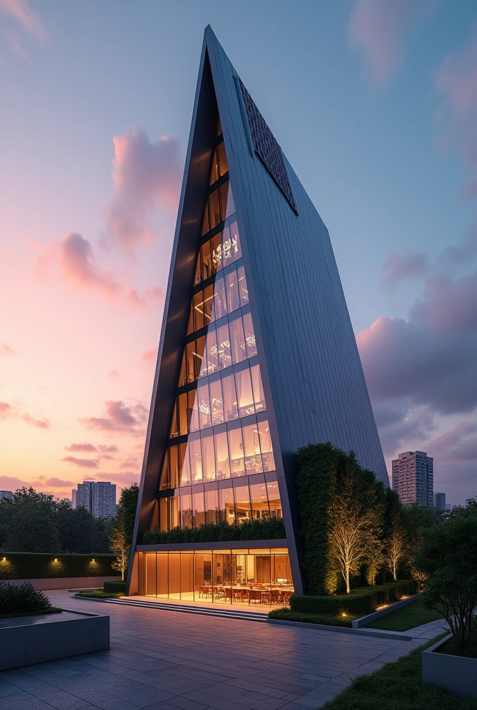 modern A-shaped building