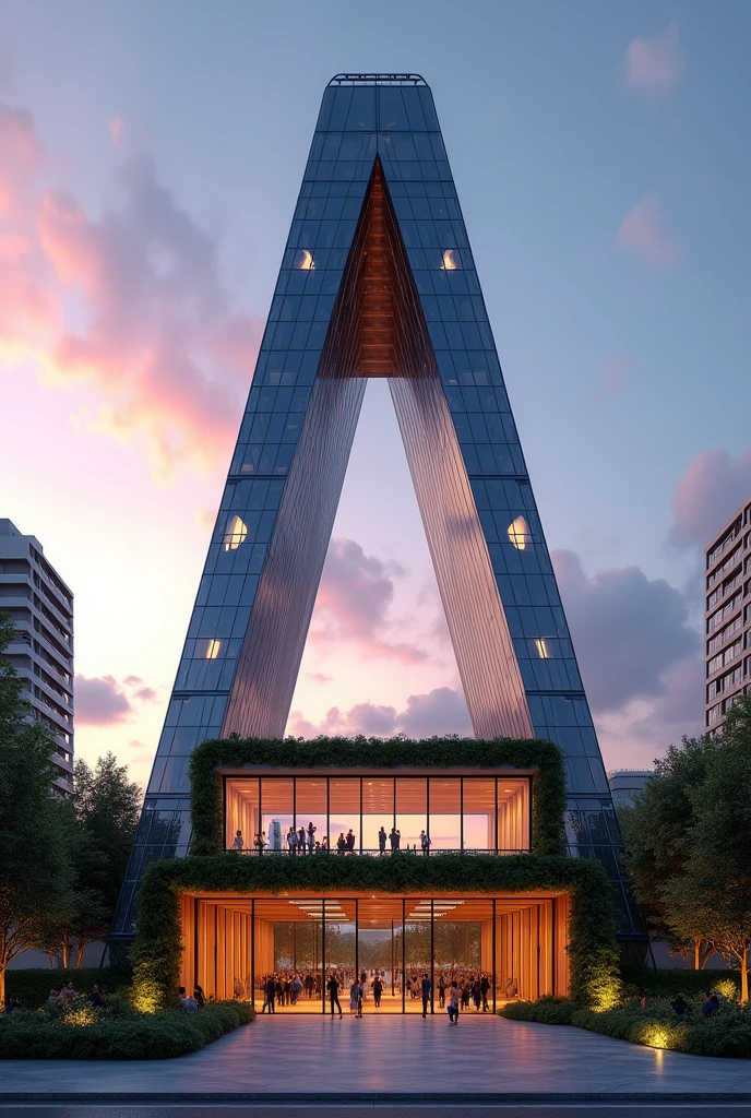 modern A-shaped building