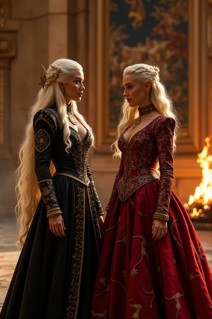 Viserra Targaryen played by the actress, Valentina Zenere and Rhaenyra Targaryen, played by actress Emma D'Arcy "Fire & Blood"