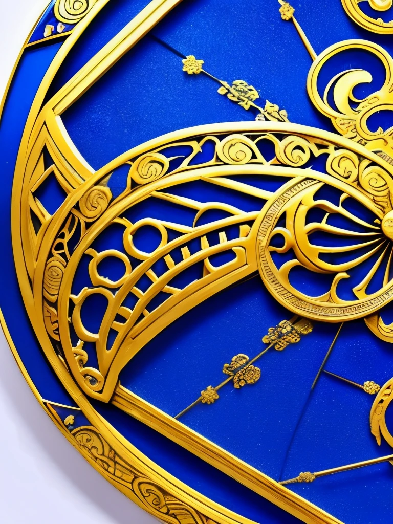 a close up of a fan with a blue and white design, ✨🕌🌙, anime art nouveau cosmic display, oriental fantasy, with ornate jewelled, inspired by Fan Qi, lunar themed attire, intricate ornate anime cgi style, korean art nouveau anime, 8k high quality detailed art, inspired by Li Mei-shu, ancient china art style