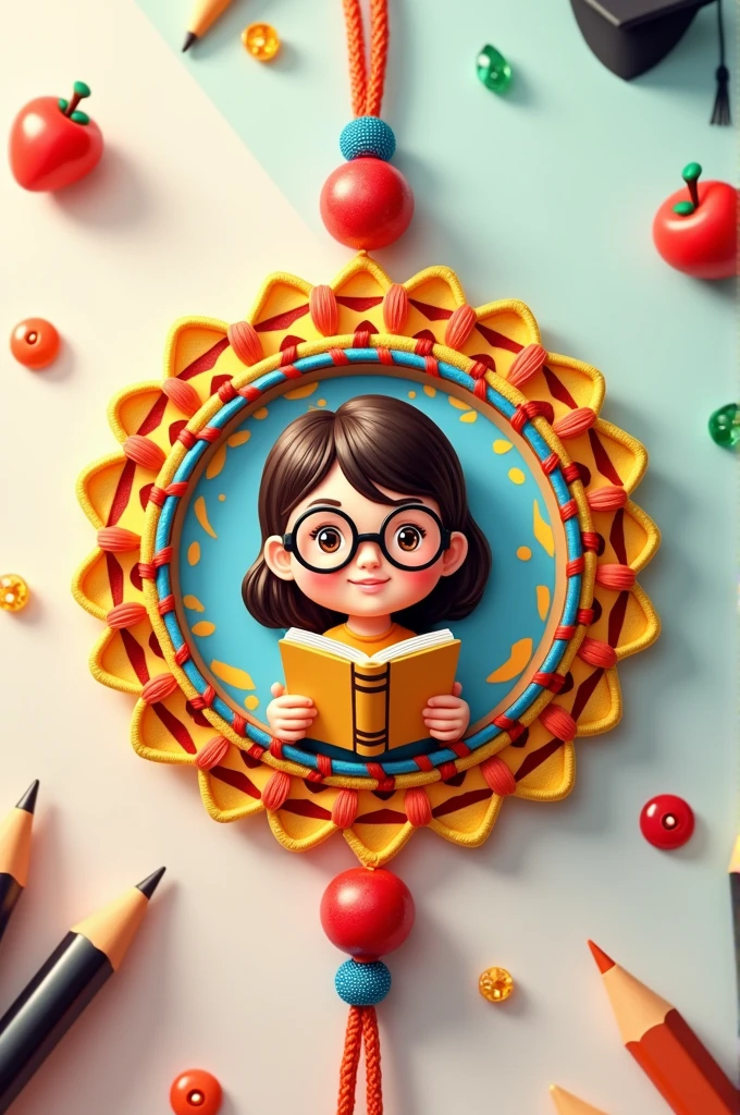 I want to create a rakhi with education related 