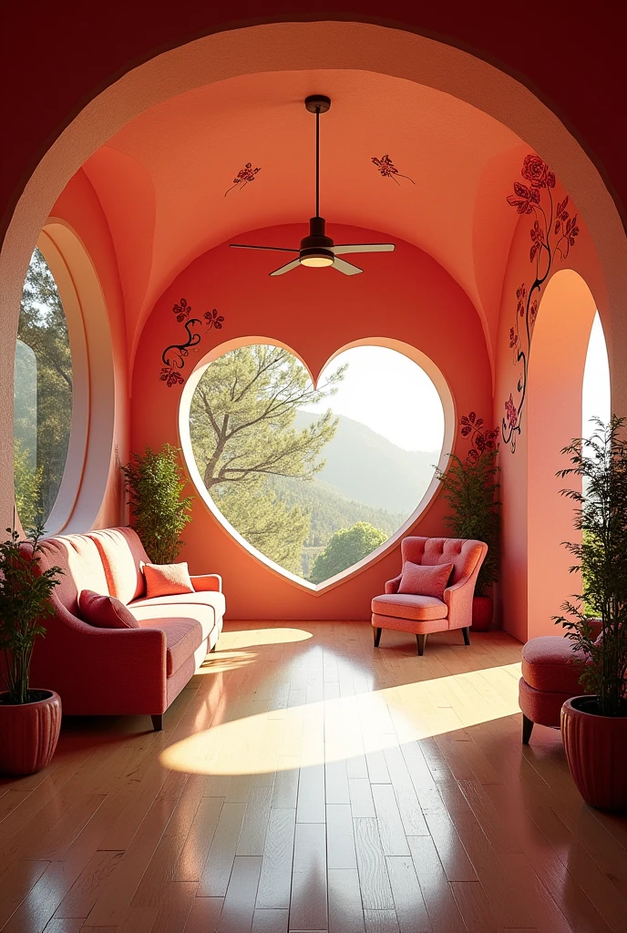 open room but the room interprets as a heart