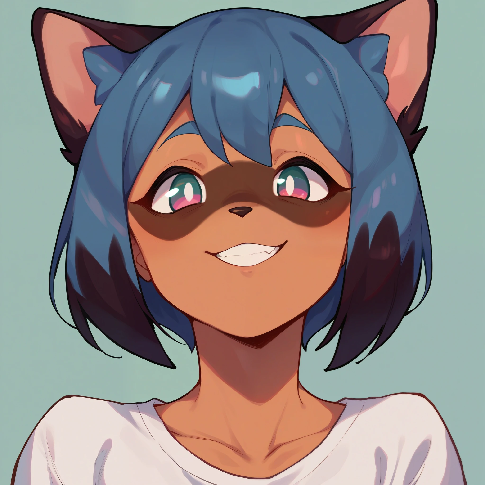  score_9, score_8_up, score_7_up, score_6_up, score_5_up, score_4_up, Michiru Kagemori, anthro, furry, fur, face, smile, face only, Looking at viewer, (Face close up1:2), face only, solo, 