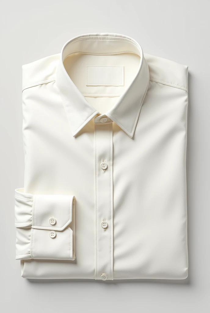 Mockup of a men's shirt without being on a 3D mannequin, off white, in transparent png