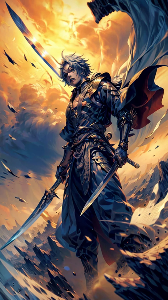 Musashi Miyamoto、One Man、Swordsman、二knife流、knife、fear、scared、Horror、Atmosphere that seems to be slashing、