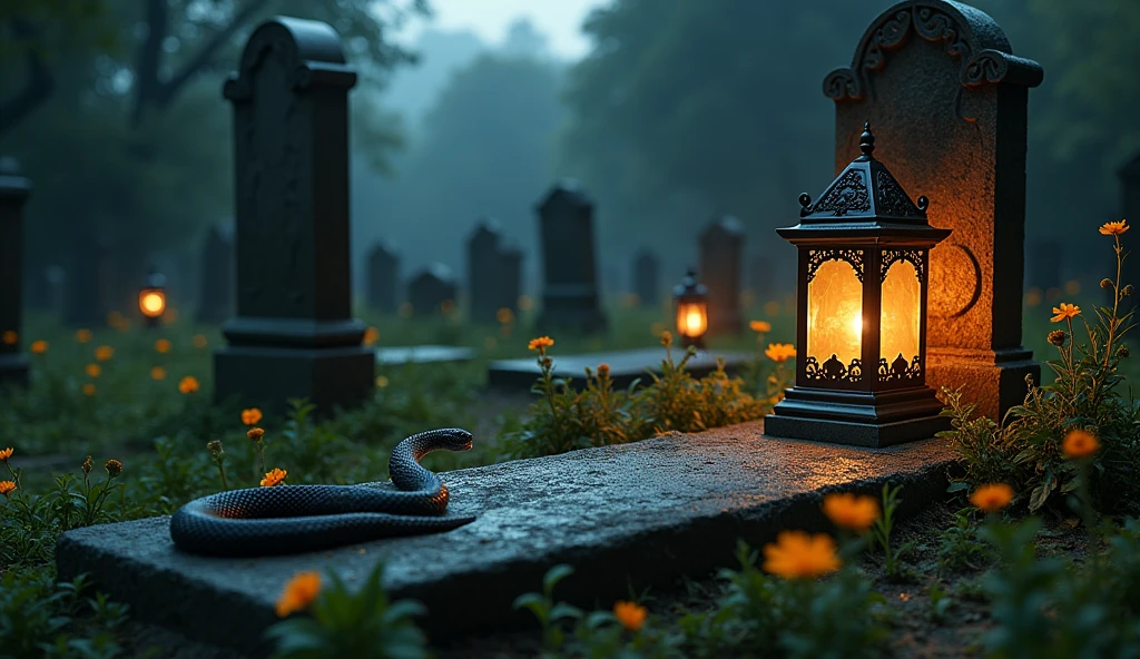 A snake in the grave of a Muslim girl