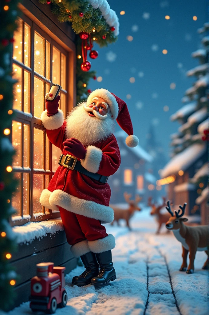 Santa's window washer
