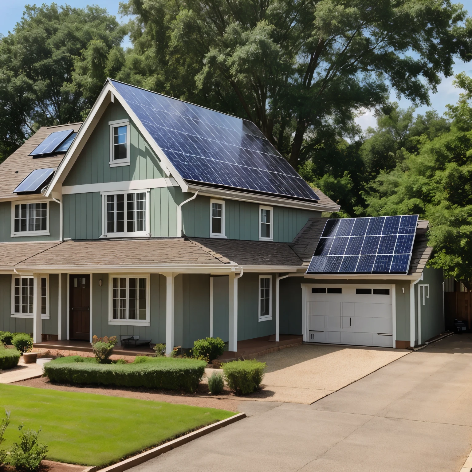 solar panels on a house