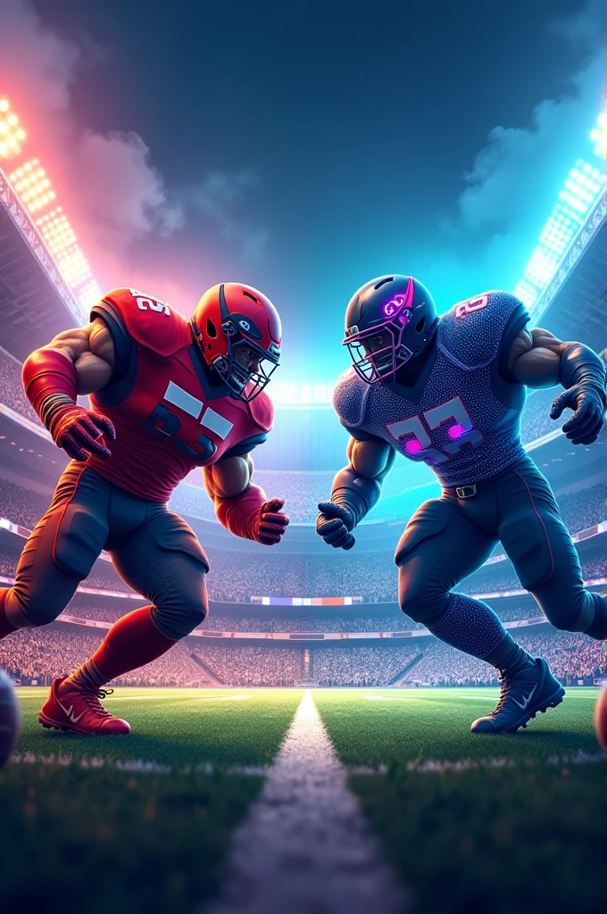The name of two football teams are
Crack Challengers VS Tech Titans
please make me a banner according to