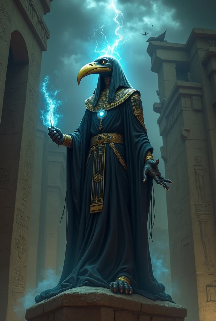 Egyptian God Thoth with his scary aura