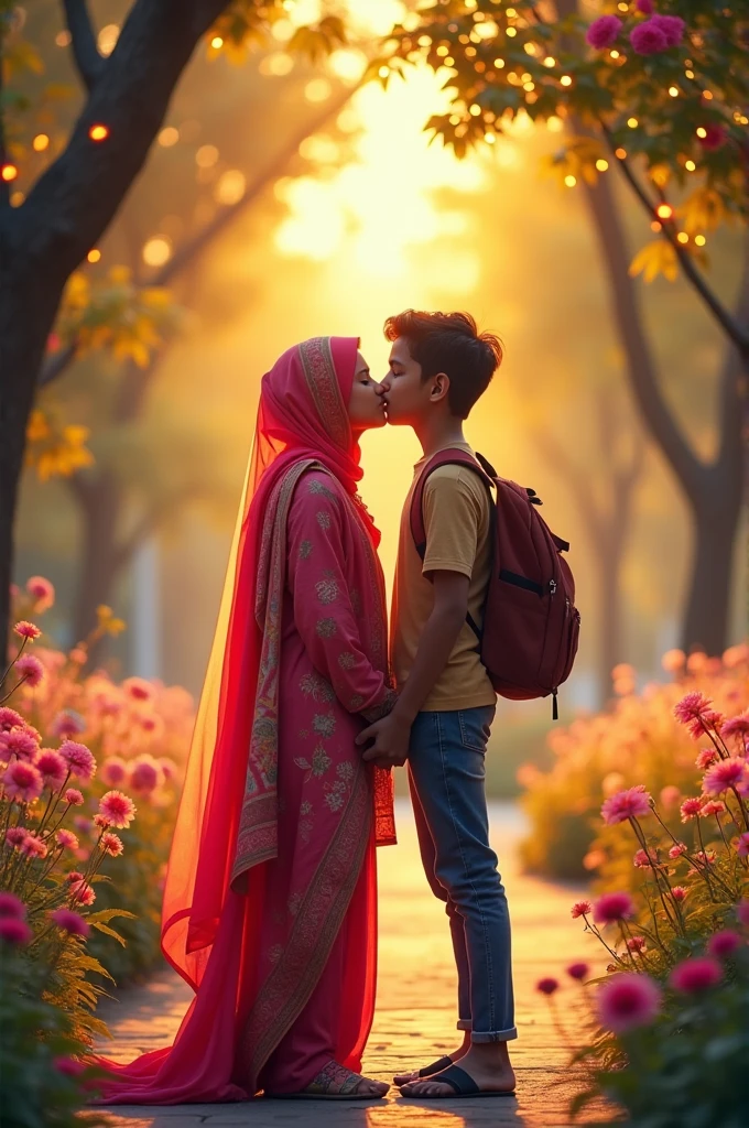 Muslim girl hot hindu boy kiss girl