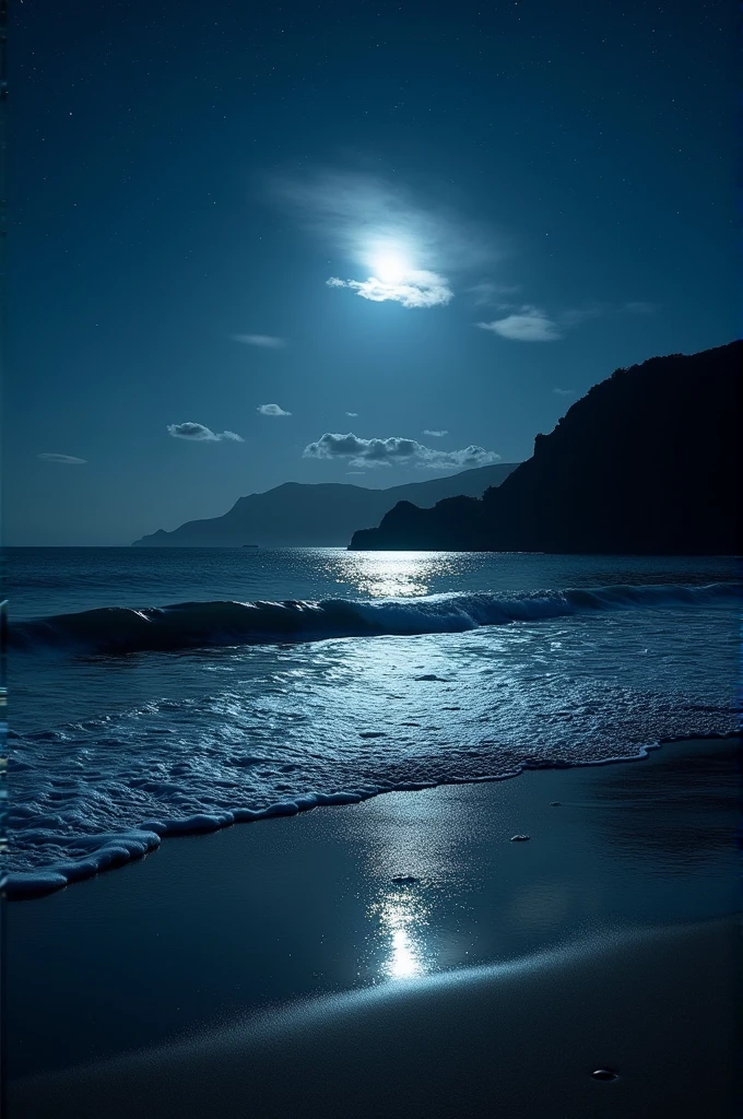 Night view of the sea