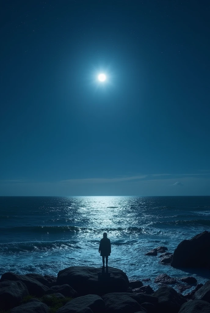 Night view of the sea