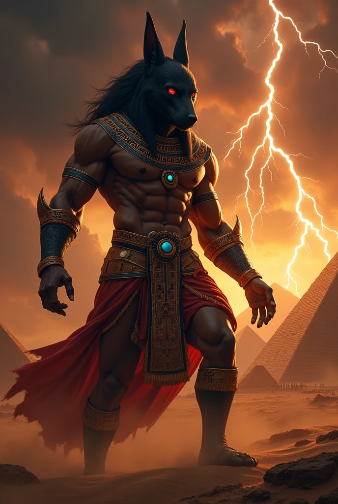 Egyptian God Set with his scary aura