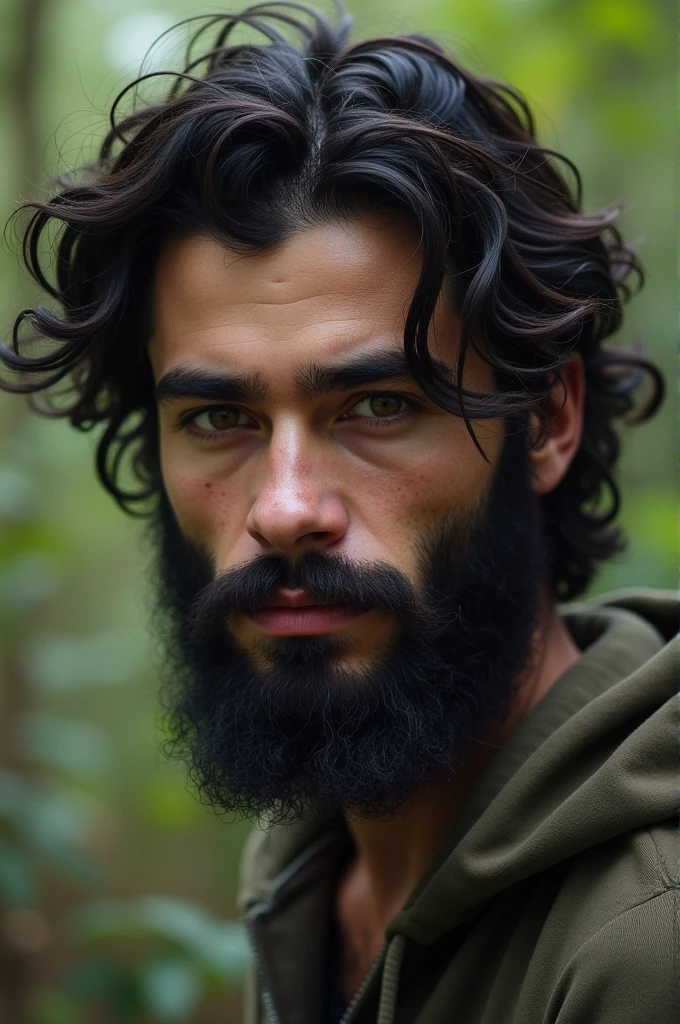 guerrilla, Youngh, white male, elfo, ele é Youngh, 24 years, sem beard, blackquality hair