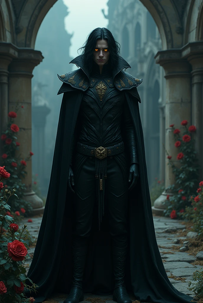 A heartless prince with black hair and gold eyes