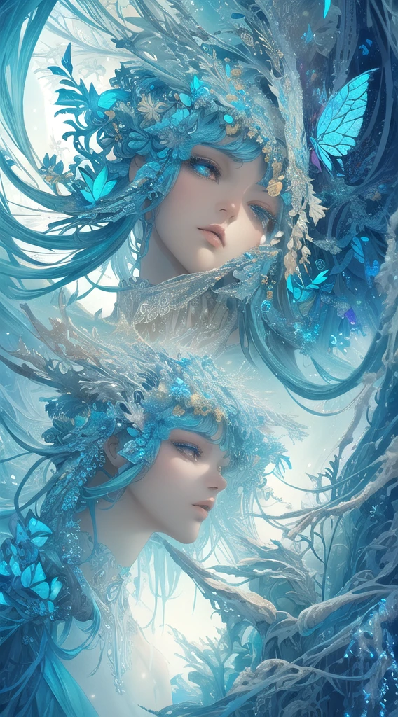 (masterpiece, top quality, best quality, official art, beautiful and aesthetic:1.2),extreme detailed,(fractal art:1.3),colorful,highest detailed,Dreamy Atmosphere,Bright color,
hudie,luminescence,butterfly,