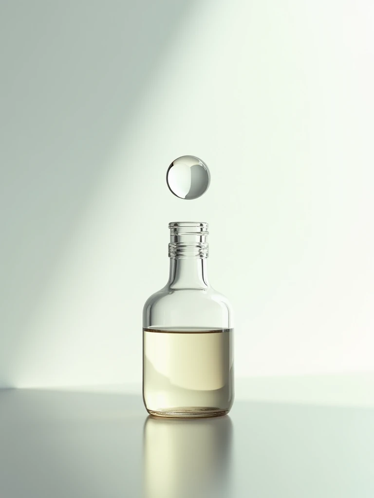 bubble,Without humans,still life,bottle,white background,simple background, best quality,High Quality,realistic,RAW photo,masterpiece,8k,insane details,High detail,hyperdetailed,Lighting,Master Lighting,film grain