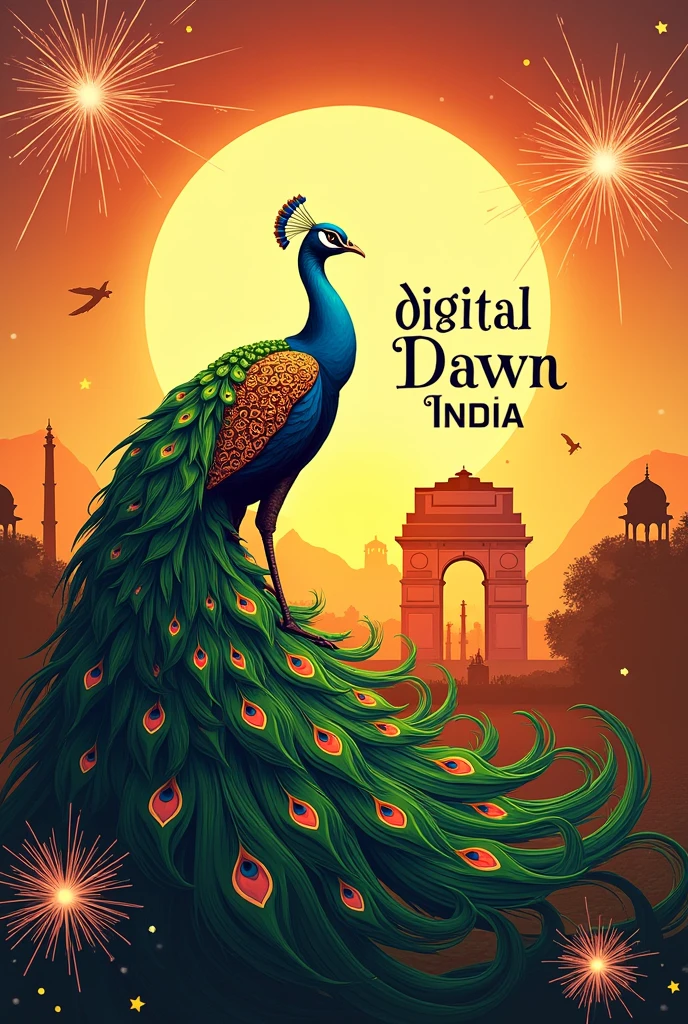 Give me a poster for Digital dawn India
For independence day poster making event