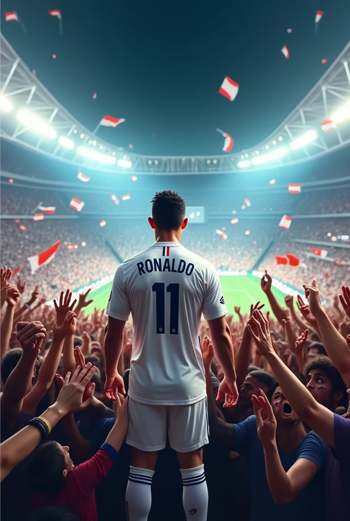 Show me Ronaldo with fans in Real Madrid