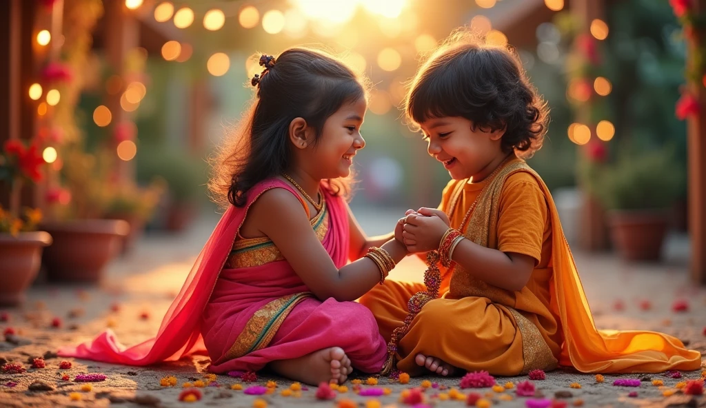 brother sister in Raksha Bandhan