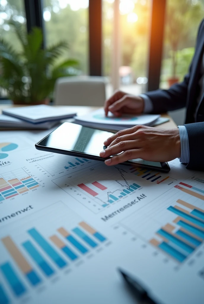 financial report, chart, data