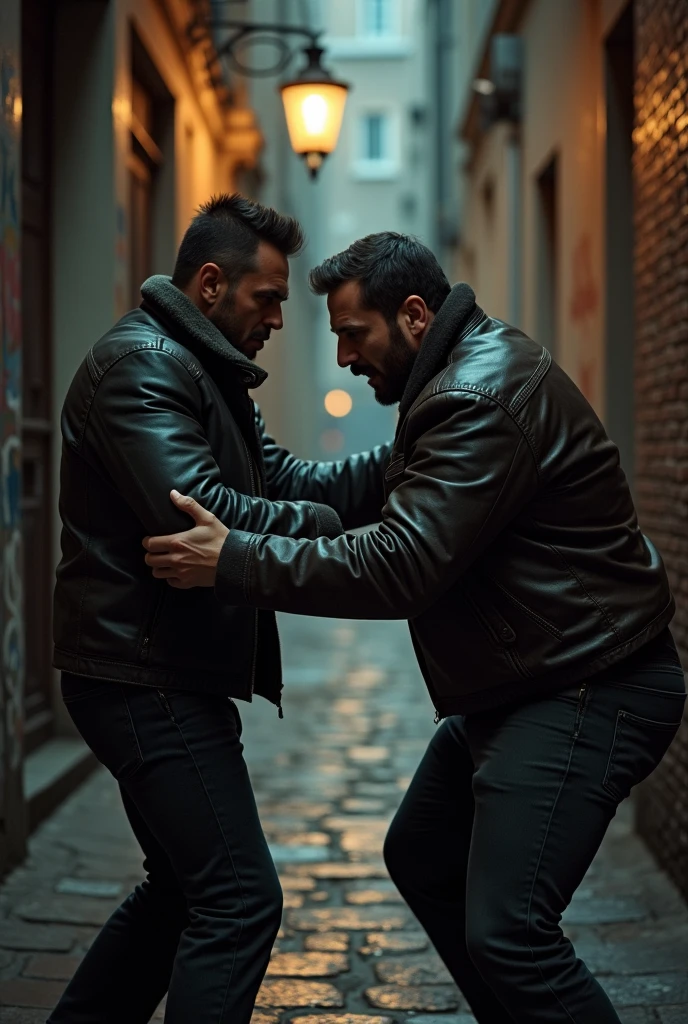He was punched in the stomach by a small-built man.