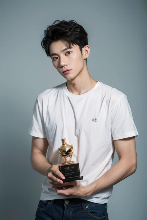 ((masterpiece)),((Highest quality)),8k,Detailed,非常にDetailed,photograph,Awards,documentary,オリジナルphotograph,非常にDetailed説明,Poverty,(Radom simple color background:1.35),One boy,(((alone male))),Slim Asian boy,Adult male,Men&#39;s Center,alone,Handsome face,Realistic skin texture,Well-proportioned hands,Think about your eyebrows,((photographごとに異なる顔の特徴:1.45)),((photographごとに違う:1.45)),Grey Pants,short hair,((Are standing,View the viewer,Arms at your sides)),[Accent lighting|Fire light|Beautiful backgrounds are trending|Dark Light],Happy,lips,Look at your hands,Textured Men&#39;s Haircuts,Close to the audience,[Symbol of peace|Arm blade|Playing games],Close-up view,(Symmetrical:1.45),(EOS R8,50mm,1 1 1.2,8k,RAWphotograph:1.2),