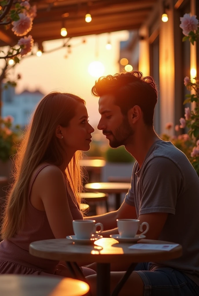 Beautiful girl with big eye , small nose , sexy lips , round face chubby cheek and double chin girl with handsome strong rectangular face beard guy