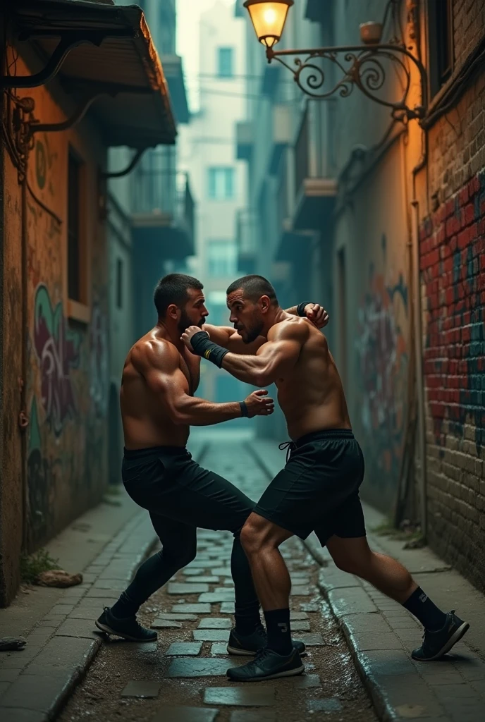 He was punched in the stomach by a small-built man.