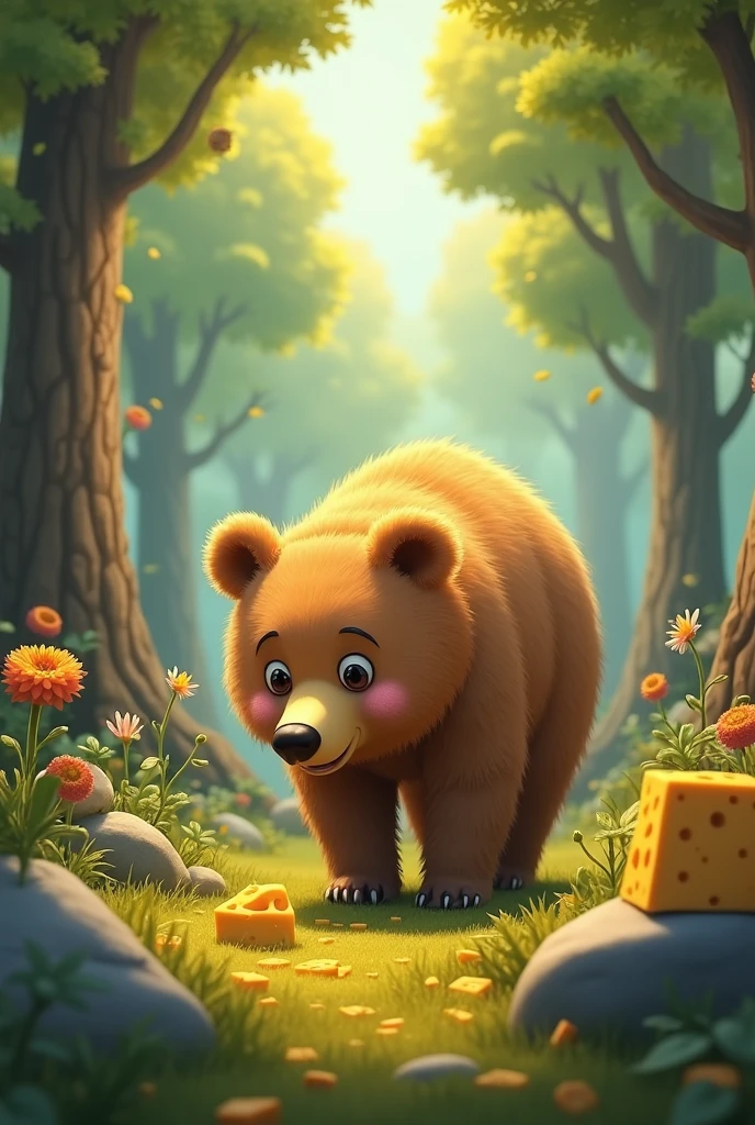 Bear roaming for cheese