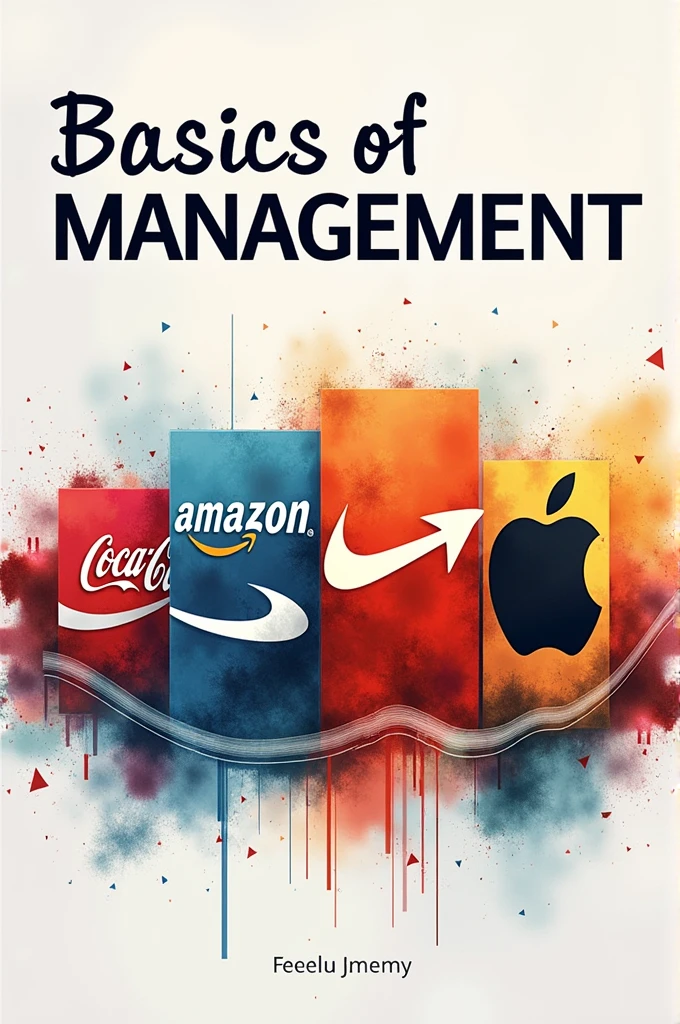 I want to create a cover page for my project of subject basics of management and the companies are coco cola Amazon Nike Tesla and apple
