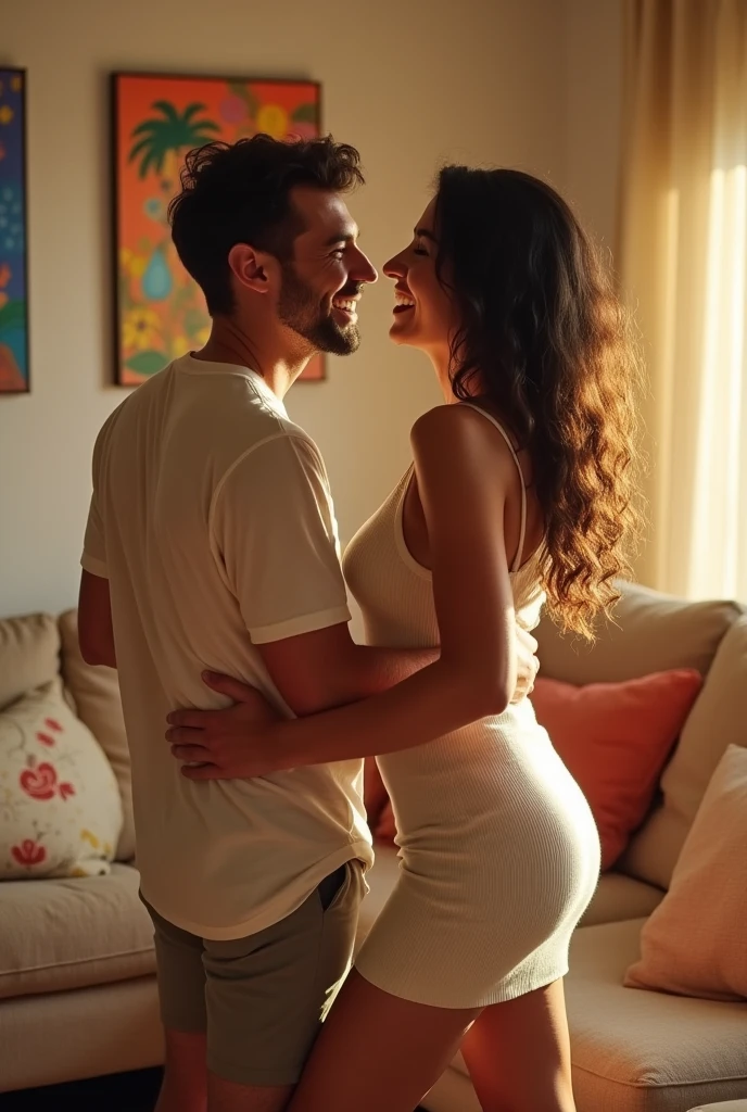 Husband friend touching his wife ass