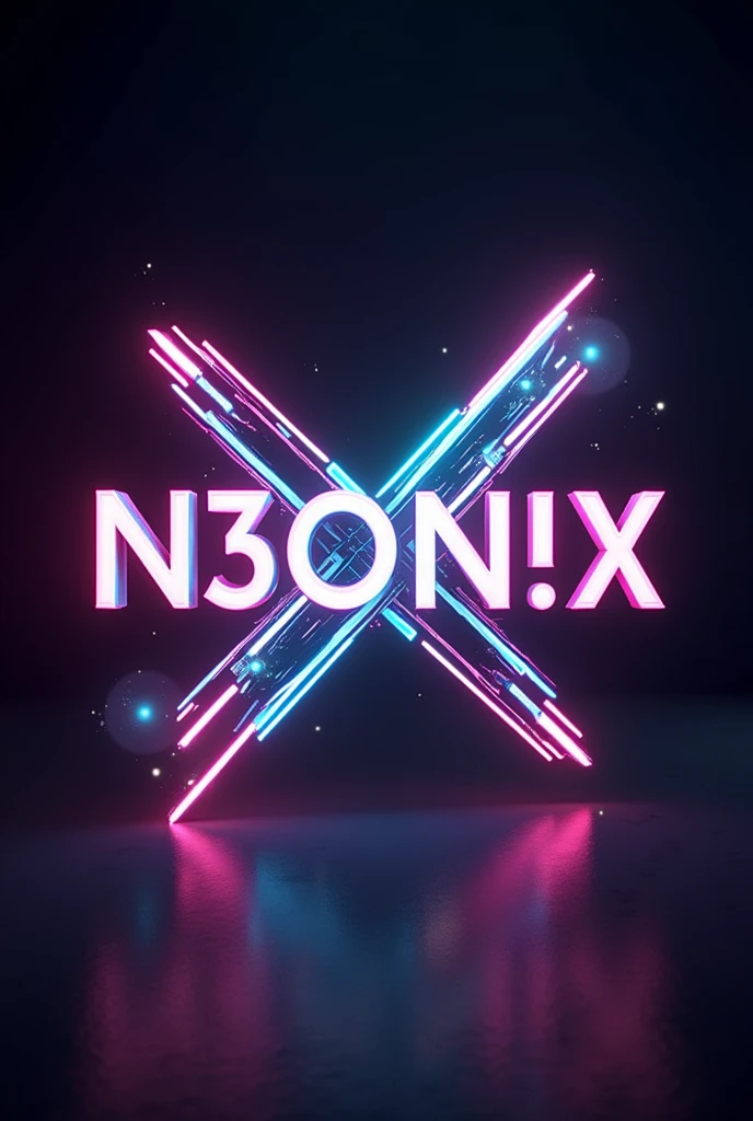 Edm Logo Design with N3ON!X WORD
White and black