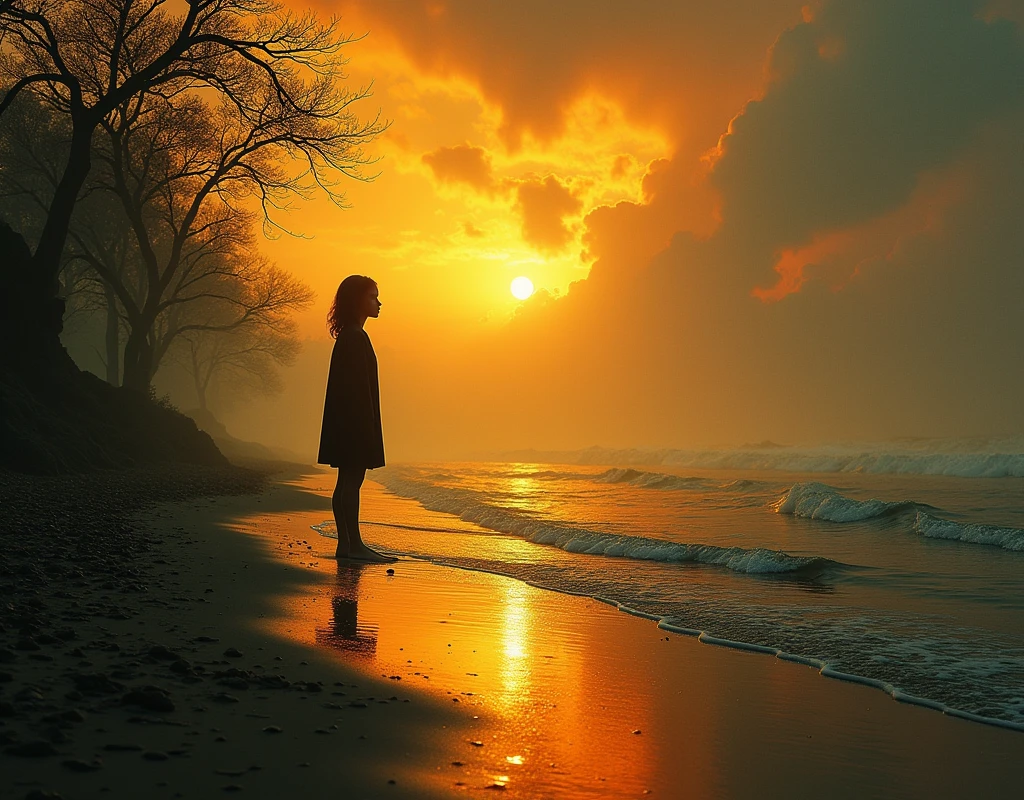 The waters turned yellow... Your face is fading away step by step,
Watch the red skies as the evening approaches...
Sheet
