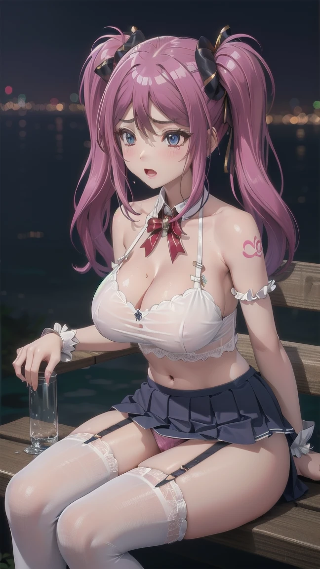 (nsfw:1.3),(1 person),(2.5D)(Ultra Sharp),(16K),(From belowのアングル:1.3),(whole body),(From the front of the stock),(Glowing White Skin),(Glass bodyの乙女:1.2),(Glass Lingerie),(Glass Panties:1.2),(Perfect Anatomy),(masterpiece),(1 person:1.3),(Petite),(Supermodel in thin string panties),(Glass body:1.2),(beautifulアート作品:1.2),(BESTquality),(Publicly viewable images:2:0),(Super Resolution),(Shiny white skin),(beautiful),((City Park)), (anime),(night),Large Breasts,(とても素敵でbeautiful:1.1), (Perfect detail:1.1), (Beautiful eyes:1.3), (Sexy pose: 1.2) , Pink Hair, Long Hair, Wide twin tails:1.2, ribbon, (Frill skirt:1.4),(garter belt:1.2), (Pink knee socks:1.2):(See-through panties:1.5),(ribbonボンデージ:1.2),(Groin tattoo),(See-through pink panties:1.3),(Thin string panties:1.2),(Delicate crotch:1.3),(Supermodel in panties),(Tattoo on crotch:1.2),(The legs are spread wide apart and both knees are on the ground.),({Glass Panties:1.5}),(clearPeople Panties:1.5),(cowgirlposition:1.3),(From below),(Sexy dynamic pose with legs wide open),(garter belt:1.4),(Belly button:1.2),(Underboob:1.3),(Thin legs),(LegsUP:1.2),(Super Resolution),(股を大きく開いてSquat:1.3),(Later collapses),(Sitting:1.3),(Ass),(Slim abdomen),(Frill skirt:1.3), (nightの公園),(full openLegs:1.3),(ワイドopenLegs:1.3),(Thin legs),(skirt UP:1.3) ,(Squat),(ベンチにSitting:1.2),(グラビアIdol:1.3),({ Delicate body :1.5 }),( Baby Face ),( Troubled expression:1.2 ),(blush),(crotch erupts with a massive amount of holy water.:1.5),({ 聖なる女god :1.3 }),(股間から聖水を出す女god:1.2).(Drooling),(Tattoo on the skin of the crotch:1.3),(Tattoo on the crack of the lower body:1.2)(後ろ倒れてAssを見せる:1.3),(Sit on a bench:1.4),(Idol:1.2),(From below明るいスポットライト),(股間のFrom below:1.3),Riding a wooden horse:1.5,(Photo session),(Delicate lower abdomen:1.2),(See-through glass bra:1.2),(maiden worshipped by villagers:1.2),(Noble adornment),(Sheer knee socks:1.2),(Decoration in the crotch),(民は女godの聖水を飲んでいる),(holy water of grace gushes forth from the crotch:1.2), (skirtUP:1.5),(The maiden's:1.5),( Ribbon Bondageでされた女god ) (god々Bright light shines on the crotch), (Paradise),(fullopen Legs:1.5),(Holy water that erupts like urine:1.2) ,(purple hair:1.5),({ leone_was :1.3 }),