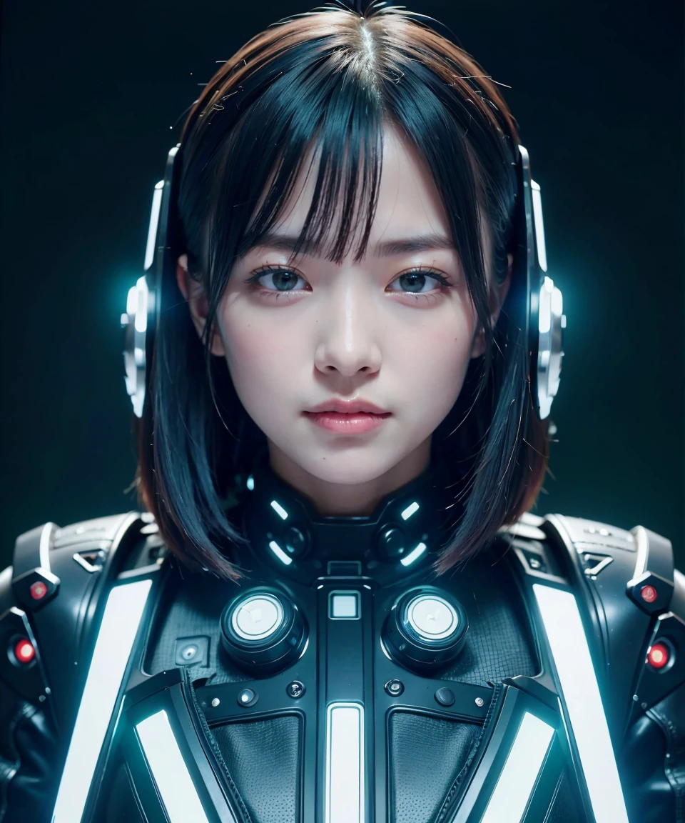 Hedonistic 22-year-old woman, (whole body:1.2), Sexy , ccute face,  (View your audience, alone, Upper Body, Detailed Background, detailed face, (Neotech Theme:1.1) Evil Tech Futuristic Hacker, Grin, Advanced Technology, coat, Techwear, Electronics, Head-up display, green (Holographic Display:1.05), Access Denied, number, Laptop, neural network, Background screen, green lights, Cyber Warfare, Dark and ominous atmosphere, Shadow,) break ((Realistic)), Mid-chest, Beautiful woman, realistic face, Mouth Details, extremely detailed eye_and_face, beautiful attractive face, beautiful detailed eye, Female-specific characteristics, matte eyehadow, eyelash, perfect body break too dark, (whole body, masterpiece), High resolution, 8k resolution, Analog RAW Digital SLR, Highest quality, Absurd, Vibrant colors, Exquisite detail, (intricately detailed face_and_eye), realistic hands, Refined details, (Realistic lighting, Sharp focus), Center Fold, Bokeh, Official Art, 8k wallpaper, 超High resolution, プロの写真撮Shadow